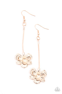 Paparazzi Earrings Opulently Orchid - Rose Gold