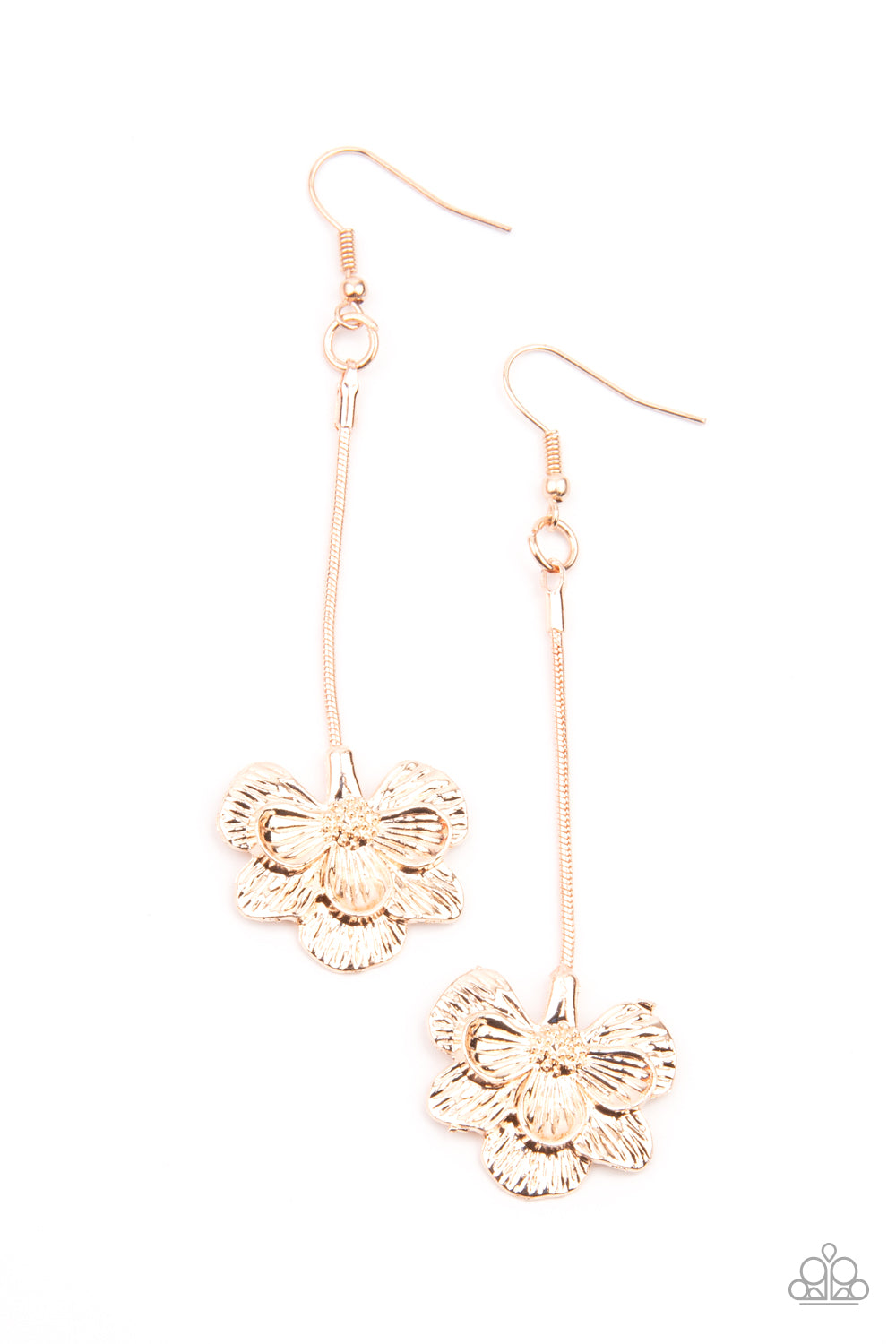 Paparazzi Earrings Opulently Orchid - Rose Gold