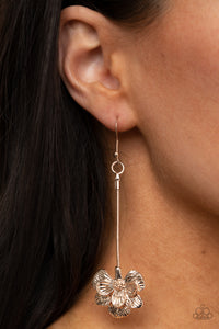 Paparazzi Earrings Opulently Orchid - Rose Gold