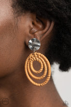 Load image into Gallery viewer, Paparazzi Earrings Whimsically Wicker - Brown
