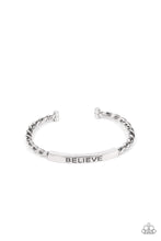 Load image into Gallery viewer, Keep Calm and Believe - Silver bracelet

