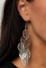 Load image into Gallery viewer, Paparazzi Earrings Limitlessly Leafy - Silver
