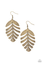 Load image into Gallery viewer, Paparazzi Earrings Palm Lagoon - Brass
