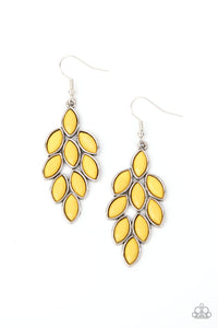 Paparazzi Earrings Flamboyant Foliage - Yellow