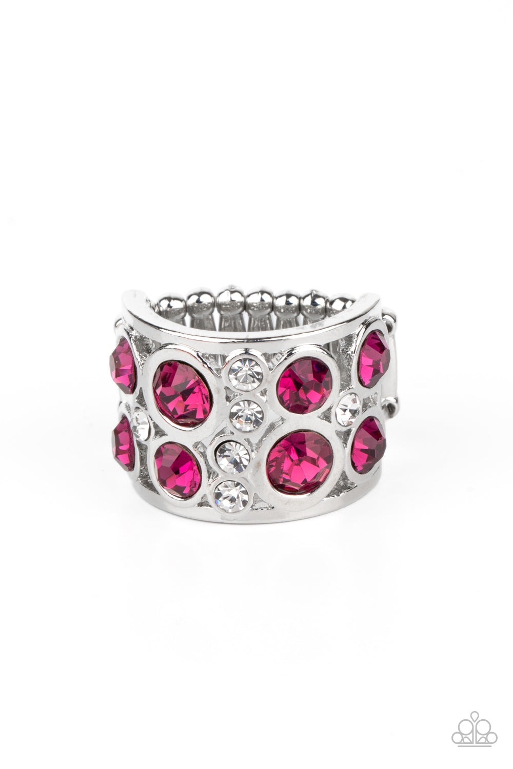 Paparazzi Ring High Roller Royale - Pink