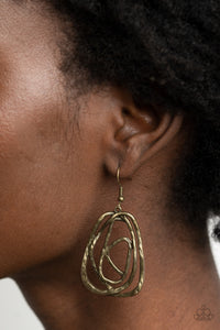 Paparazzi Earrings Artisan Relic - Brass