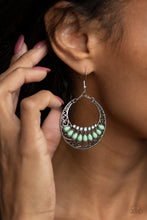 Load image into Gallery viewer, Paparazzi Earrings Crescent Couture - Green
