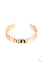 Load image into Gallery viewer, Hope Makes The World Go Round - Gold bracelets
