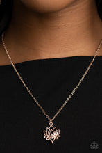 Load image into Gallery viewer, Paparazzi Necklaces Lotus Retreat - Rose Gold
