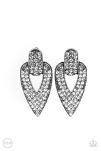 Load image into Gallery viewer, Paparazzi Earrings Blinged Out Buckles - White
