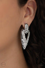 Load image into Gallery viewer, Paparazzi Earrings Blinged Out Buckles - White
