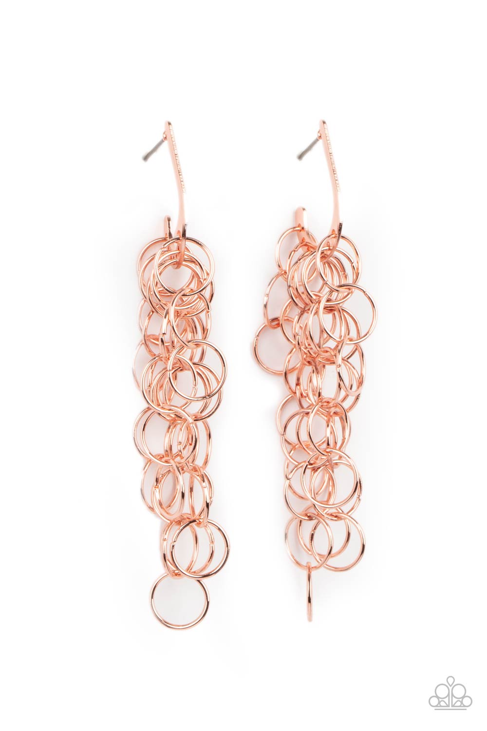 Paparazzi Earrings Long Live The Rebels - Copper