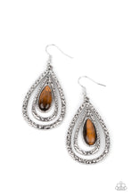 Load image into Gallery viewer, Paparazzi Earrings Teardrop Torrent - Brown
