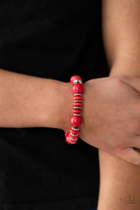 Paparazzi Bracelets Rustic Rival - Red