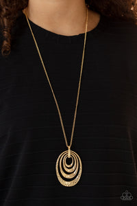 Paparazzi Necklaces Renegade Ripples - Gold