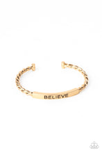 Load image into Gallery viewer, Keep Calm and Believe - Gold bracelet
