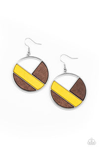 Paparazzi Earrings Dont Be MODest - Yellow