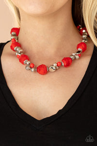 Paparazzi Necklaces Vidi Vici VACATION - Red