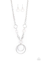 Load image into Gallery viewer, Paparazzi Necklaces HOOP du Jour - White
