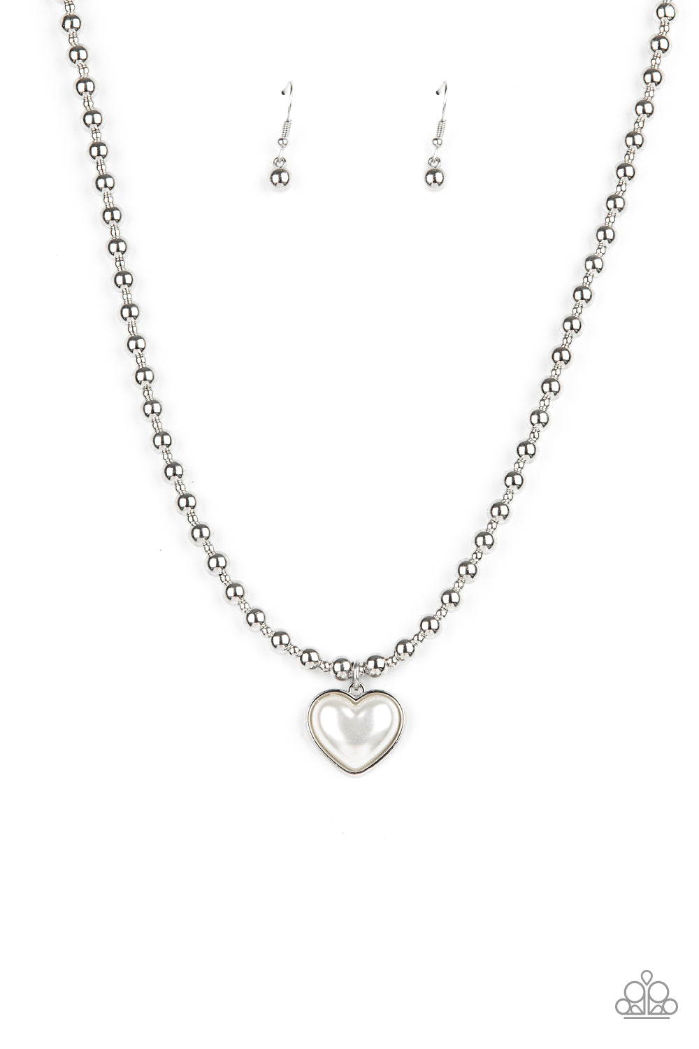 Paparazzi Necklaces Heart Full of Fancy - White