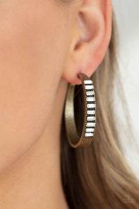 More To Love - Brass hoop earrings
