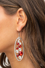 Load image into Gallery viewer, Paparazzi Earrings Rock Candy Bubbly - Red

