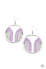 Load image into Gallery viewer, Paparazzi Earrings Delightfully Deco - Purple
