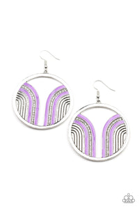 Paparazzi Earrings Delightfully Deco - Purple