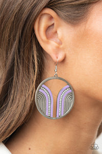 Paparazzi Earrings Delightfully Deco - Purple