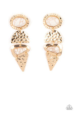 Load image into Gallery viewer, Earthy Extravagance - Gold post earrings
