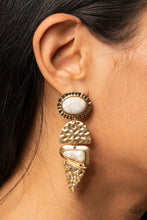 Load image into Gallery viewer, Earthy Extravagance - Gold post earrings
