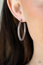 Load image into Gallery viewer, Paparazzi Industrial Illusion - Silver Hoop earrings
