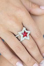 Load image into Gallery viewer, Paparazzi Ring One Nation Under Sparkle - Red Coming Soon
