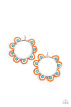 Load image into Gallery viewer, Groovy Gardens - Blue earrings
