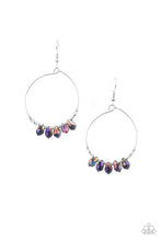 Load image into Gallery viewer, Paparazzi Earrings Holographic Hoops - Purple
