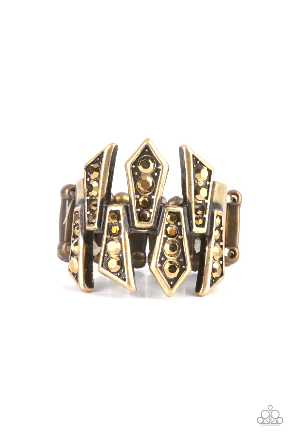 Juxtaposed Jewels - Brass ring