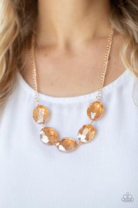 Cosmic Closeup - Gold necklace