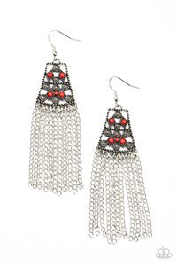 Paparazzi Earrings Cleopatras Allure - Red Coming Soon