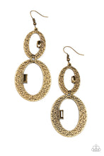 Load image into Gallery viewer, OVAL and OVAL Again - Brass earrings
