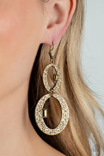 Load image into Gallery viewer, OVAL and OVAL Again - Brass earrings
