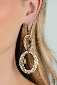 OVAL and OVAL Again - Brass earrings