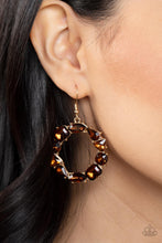 Load image into Gallery viewer, GLOWING in Circles - Brown earrings
