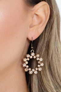 Champagne Bubbles - Brass earrings