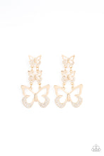 Load image into Gallery viewer, Flamboyant Flutter - Gold earrings
