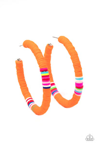 Colorfully Contagious  - Orange Hoop Earrings