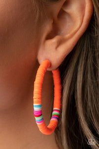 Colorfully Contagious  - Orange Hoop Earrings