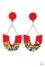 Load image into Gallery viewer, Make it RAINBOW - Red  earrings
