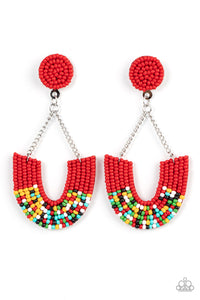 Make it RAINBOW - Red  earrings