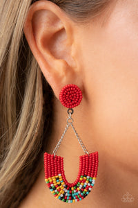 Make it RAINBOW - Red  earrings