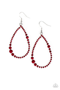 Paparazzi Earrings Diva Dimension - Red